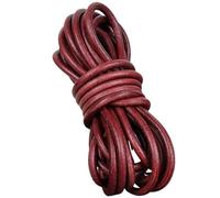 YGLEEULI Bracelet en Cuir rétro Rouge de 2 mètres, Cordon Plat/Rond en Cuir, Corde à bricoler soi-même, Fabrication de Bracelets pour Bracelet(Round 5mm)