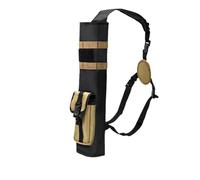YGLEEULI carquois de Ceinture Porte-carquois for flèches de tir à l'arc, Sac Transport Ajustable la Taille, Support for, entraînement sur Cible(Black Khaki)