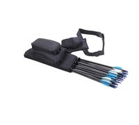 YGLEEULI carquois de Ceinture Sac à flèches de tir l'arc étanche 4 Tubes avec Ceinture Ajustable, carquois et Porte-flèches for l'extérieur(Black)