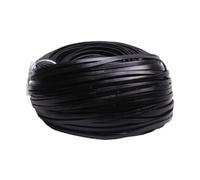 YGLEEULI Cordon Plat coloré en Cuir véritable for Bijoux, 2M, Corde en Dentelle for Bricolage, Collier, Bracelet, Accessoires, Fournitures pour Bracelet(Black,4mm)