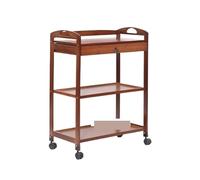 YGLEEULI Desserte à thé 3/4 Niveaux, Petite Armoire latérale de Salon, Chariot de Salon de beauté, étagère de Cuisine Mobile pour Salon cuisin(3layer WithDrawerA)