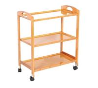 YGLEEULI Desserte à thé 3/4 Niveaux, Petite Armoire latérale de Salon, Chariot de Salon de beauté, étagère de Cuisine Mobile pour Salon cuisin(3layer originalcolor)
