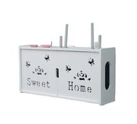 YGLEEULI Grande boîte de Rangement for routeur Wi-FI sans Fil, Panneau de densité, étagère Murale, Support de Panneau, Organisateur de câbles, décoration d'intérieur pour Routeur(L Sweet Home)
