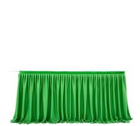 YGLEEULI Jupe de Table fête, Nappe plissée for Dessert, Anniversaire, Mariage, décoration for la Maison ou l'hôtel pour Banquet, Mariage, fête d'anniversaire(Green,6FT 78X183CM)