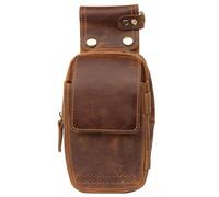 YGLEEULI Sacoche de Jambe Mini Sac for téléphone Portable Sac en Cuir rétro Sac en Cuir for Homme Petites Poches Sac de Jambe en Cuir