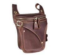 YGLEEULI Sacoche de Jambe Sac de Moto en Cuir for Hommes Sac de Ceinture en Cuir véritable Sac de Taille Vintage for Hommes Sac Banane for Hommes