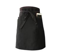 YGLEEULI Tablier court mi-long for Chef de serveur, hôtel, café, Restaurant, cuisine, taille for hommes et femmes, buste, tablier bistro Chef Tablier de Cuisine(Black)