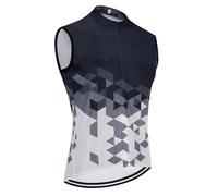 YGLEEULI Veste De Cyclisme Maillot de Cyclisme d'équipe à séchage Rapide, Gilet de vélo Coupe-Vent for Hommes, Maillot de vélo d'été sans Manches(Gray,XL)