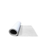 YGLONG Moquette Marine pour Bateau EVA Foam Faux Teak Decking Sheet Marine Boat Flooring Pad Self-Adhesive Non-Slip Yacht Flooring Pad RV Floor Mat 2400X550x5mm(White 2400 550 5mm)
