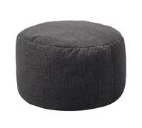 YGLONG Petit Tabouret Pouf Rond en Lin avec Rembourrage D30cm*H20cm Pouf Pouf Repose-Pieds Tatami Futon Puff(Carbon Grey)