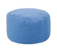 YGLONG Petit Tabouret Pouf Rond en Lin avec Rembourrage D30cm*H20cm Pouf Pouf Repose-Pieds Tatami Futon Puff(Dark Blue)