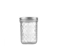 YGLONG Pot Confiture Pot de stockage en verre Transparent, bouteilles scellées, récipient de stockage des aliments, jus de fruits, confiture, grains de café, bonbons, organisateur de cuisine(450ml)