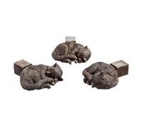 YGLONG Soucoupe Pot Fleur 3 pièces Jardin Chat Chien Plantes Pots Risers Pad Forme Animale Pot de Fleur Pieds Support Pot Pied Plante bonsaï Supports en Plein air(D)