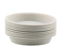 YGLONG Soucoupe Pot Fleur Plateaux Ronds for Pots de Fleurs et Plantes succulentes, 10 pièces, Plateau de Soucoupe de jardinière, Base de Pot de Fleurs d'arrosage sur Le côté Plat(15.8 * 12.7CM)