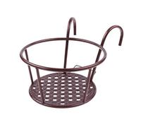 YGLONG Soucoupe Pot Fleur Support Suspendu for Pot de Fleur de Balcon, Plateau de Pot, Garde-Corps, Support de jardinière Suspendu(Brown)
