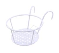 YGLONG Soucoupe Pot Fleur Support Suspendu for Pot de Fleur de Balcon, Plateau de Pot, Garde-Corps, Support de jardinière Suspendu(White)