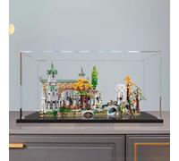 Yglophic Boîte Vitrine Acrylique Transparent pour Lego 10316 Rivendell, Amélioré Présentoir Boîte d'affichage Rangement Anti-Poussière avec Base pour Jouet Mini Figurines (80 * 55 * 45cm A,2MM