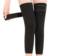 YGMNQAL 1 paire de genouillères soutien et jambières for l'hiver, chaudes thermiques, for cyclisme, ski, course à pied(Black-General,L (50-65 kg))