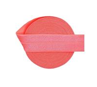 YGMNQAL 10 Yard Solid Shiny Fold Over Elastic 20mm Spandex Satin Band Headband Underwear Dress DIY Sewing Trim(Neon Orange)