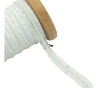 YGMNQAL 15 Meters Cute Bilateral Ruffle Stretchy Lace Trim Fabric DIY for Home Decor Patchwork 1cm Width Colored Elastic Ribbon(Green)