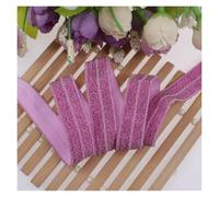 YGMNQAL 15mm Gold Silver Glitter Thread Foe Ribbon Fold Over Elastic Bands for Hair Tie Underwear Bracelet DIY Sewing Accessories(90124,10Yards)