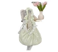 YGMNQAL 2PC Elegant Sweet Fresh Lace Handbag Bowknot Underarm Bag Floral Pleated Shoulder Pastoral Style Cloth Dumpling Shopping(Green)