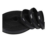 YGMNQAL 8/10/12/15/20mm Elastic Band Transparent Silicone Non-Slip Underwear Belt Rubber Stretch Ribbon Clothes Sewing Accessory(Black,6YARD_8.0MM)