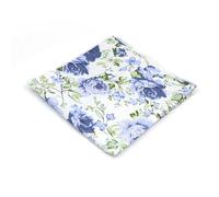 YGMNQAL 9pc Lovely Cotton Floral Pattern Handkerchiefs Green Flower Pocket Square Hanky Cravat For Business Wedding Party Shirt Accessories(Color-15)
