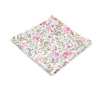 YGMNQAL 9pc Lovely Cotton Floral Pattern Handkerchiefs Green Flower Pocket Square Hanky Cravat For Business Wedding Party Shirt Accessories(Color-11)