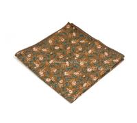 YGMNQAL 9pc Lovely Cotton Floral Pattern Handkerchiefs Green Flower Pocket Square Hanky Cravat For Business Wedding Party Shirt Accessories(Color29)