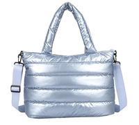 YGMNQAL Bags Women Winter Handbags Mobile Space Glossy Female Down Cotton-padded Jacket Shoulder Handbag(Color1)