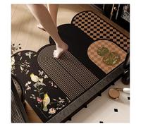 YGMNQAL Bathroom Floor Mat Chinese Retro Toilet Non-Slip Foot Door Absorbent(Bird Silhouette-A,40x60cm15.7x23.6in)