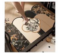 YGMNQAL Bathroom Floor Mat Chinese Retro Toilet Non-Slip Foot Door Absorbent(Bird Silhouette-B,50x80cm19.7x31.5in)