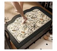 YGMNQAL Bathroom Floor Mat Chinese Retro Toilet Non-Slip Foot Door Absorbent(Bird Silhouette-D,80x120cm31.5x47.2in)