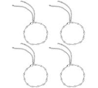 YGMNQAL Chaîne de chaussures en strass for talons hauts, 4 pièces, Anti-perte cheville, décoration Chic et élégante for femmes, breloque cristal, accessoire démarrage