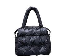 YGMNQAL Cotton Winter Women Space Pad Feather Down Bag Bucket Handbag Shoulder Tote(Color1)