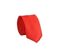 YGMNQAL Cravate Homme Affaires Cravate décontractée en soie for homme, coupe slim, unie, col étroit, for fête, mariage(Bright red)