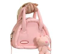 YGMNQAL Down Cloud Handbag Bag Women's Autumn And Winter Commuting Versatile Shoulder Crossbody(Pink)