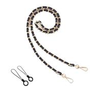 YGMNQAL Dragonne De Téléphone En Perles Longue lanière de téléphone à bandoulière, chaîne ramassage perles, sangle d'épaule cou for femmes, étui universel Anti-perte(Black 1)