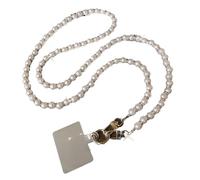 YGMNQAL Dragonne De Téléphone En Perles Longue lanière de téléphone portable, collier à bandoulière en perles, sangle chaîne, Clip boucle universel perlé la main for étui(Color 4)