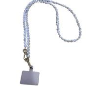 YGMNQAL Dragonne De Téléphone En Perles Longue lanière de téléphone portable, collier à bandoulière en perles, sangle chaîne, Clip boucle universel perlé la main for étui(Color 3)