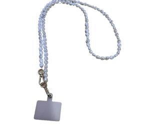 YGMNQAL Dragonne De Téléphone En Perles Longue lanière de téléphone portable, collier à bandoulière en perles, sangle chaîne, Clip boucle universel perlé la main for étui(Color 3)