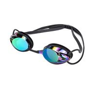YGMNQAL Glasses Adult Swim Goggles Waterproof Fog-Proof Racing Men Women Cool Silver Plated Swimming Mirror Equip(Black1)