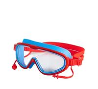 YGMNQAL Large Frame Swimming Goggles with Earplugs for Kids Children's Antifog Swim Pool Glasses Waterproof HD Eyewear(Red)