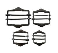 YGMNQAL Lot de 10/20 boucles métalliques for sangles sac 20/25/30/40 mm, double curseur, bouton d'activité, réglage la sangle, boucle ceinture, matériel bricolage(Black,25mm-10Pcs)