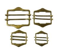 YGMNQAL Lot de 10/20 boucles métalliques for sangles sac 20/25/30/40 mm, double curseur, bouton d'activité, réglage la sangle, boucle ceinture, matériel bricolage(Bronze,40mm-10Pcs)