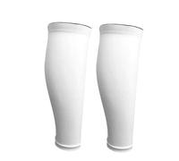 YGMNQAL Lot de 2 manchons compression for mollets, for hommes et femmes, chaussettes sans pieds for périostite tibiale, course à pied, soutien infirmier, athlètes(WHITE,M)