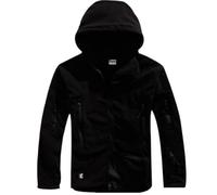 YGMNQAL Men Winter Thermal Fleece Jacket Outdoors Sports Hooded Coat Hiking Hunting Camping(Black,3XL)