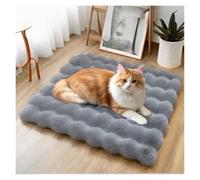 YGMNQAL Pet Plush Mat Universal for All Seasons Cat Bed Blanket Warm Sleeping for Autumn and Winter Dog Thick(Mat-Grey,S-30x40cm)