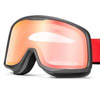 YGMNQAL Photochromic Ski Goggle Snowboarding Glasses Skiing Mask Men Women Anti-Fog Lens Eyewear Kit Snow Snowmobile Adult(Photochromic-RED-08)